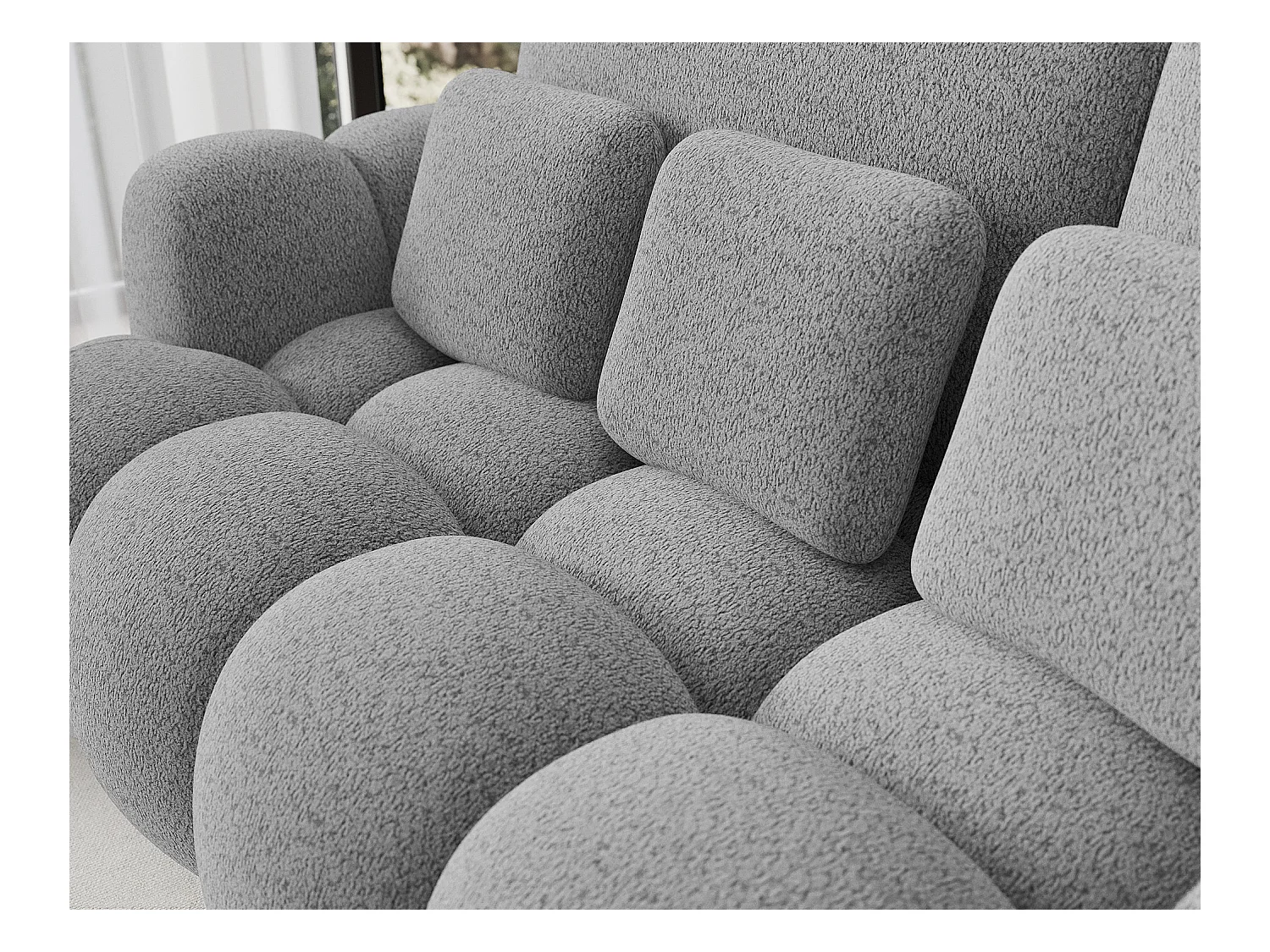 Canapé design COCOON – Le confort moderne au service de votre quotidien-Gris clair