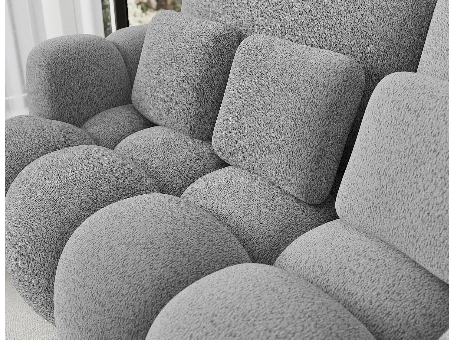 Canapé design COCOON – Le confort moderne au service de votre quotidien-Gris clair