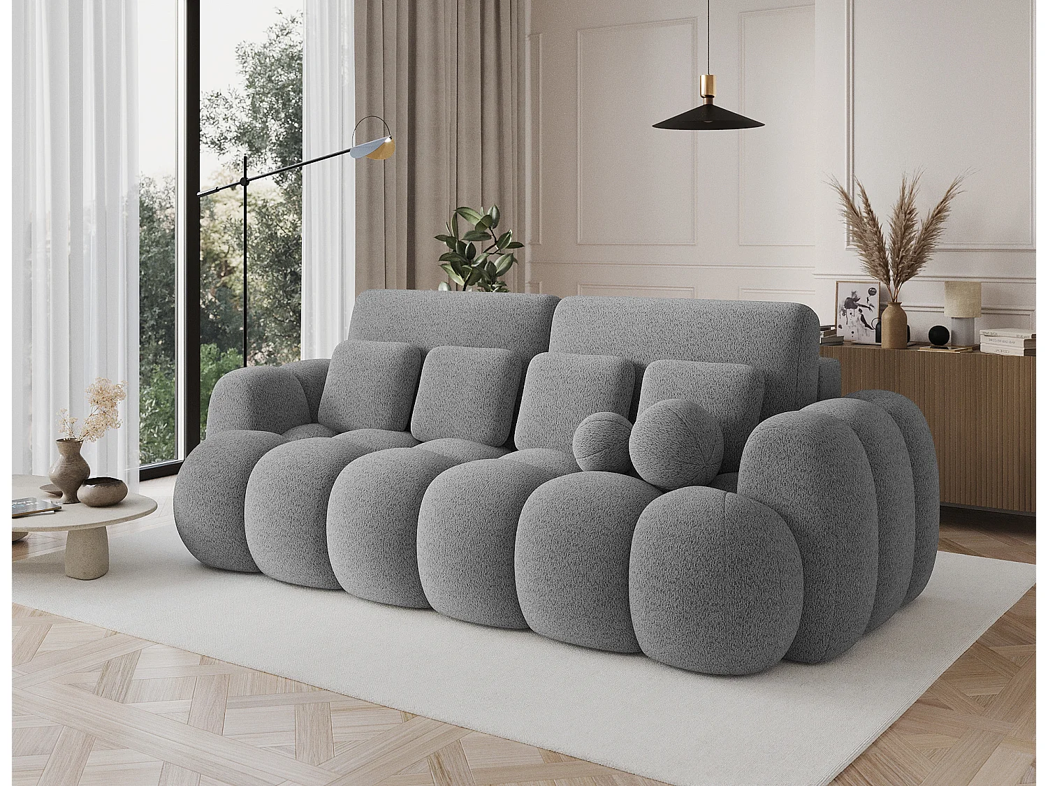 Canapé design COCOON – Le confort moderne au service de votre quotidien-Gris clair