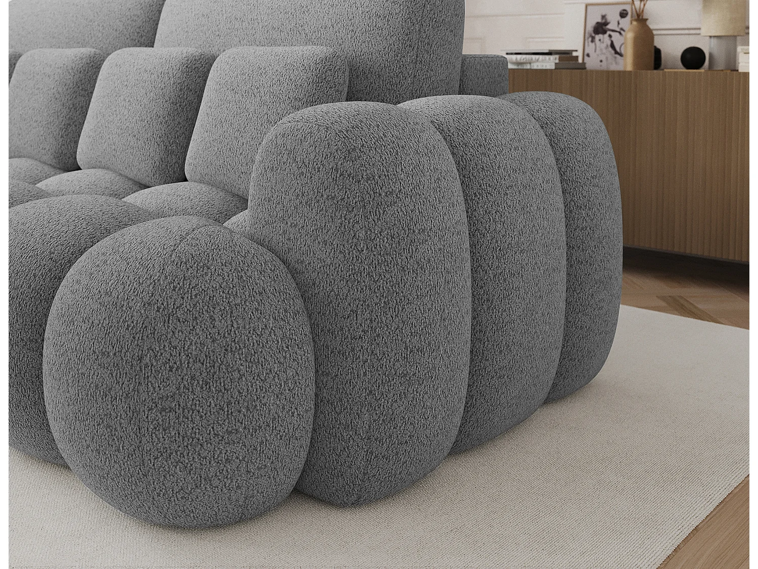 Canapé design COCOON – Le confort moderne au service de votre quotidien-Gris clair