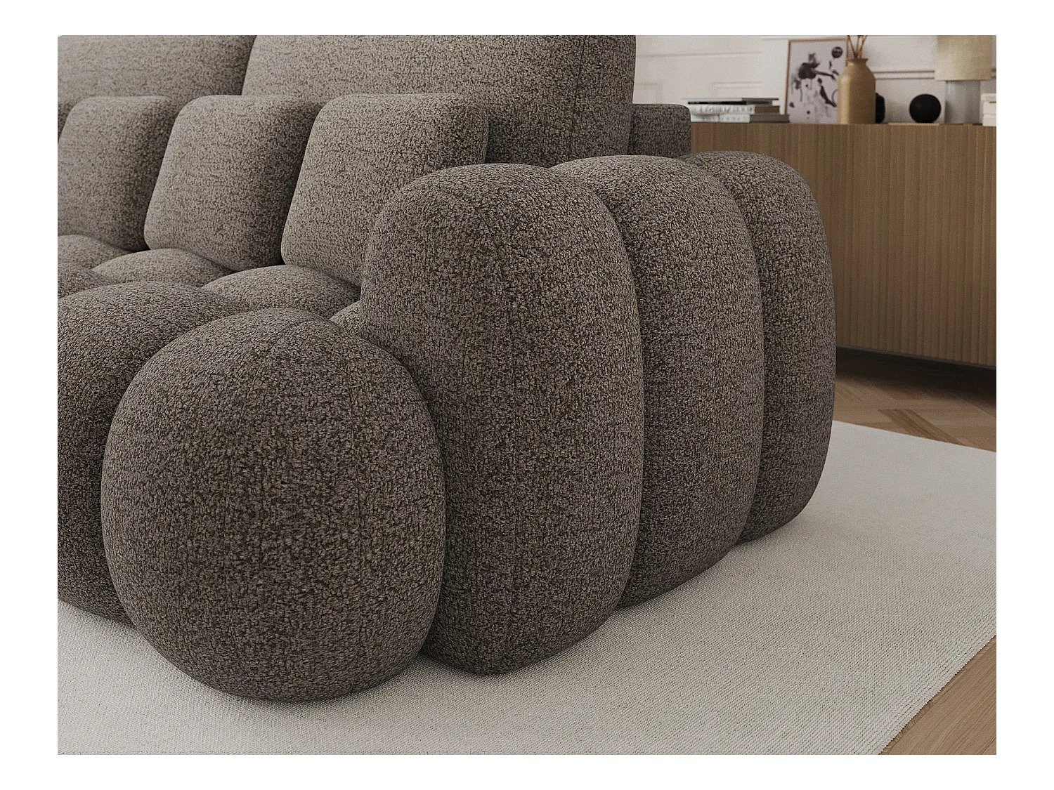 Canapé design COCOON – Le confort moderne au service de votre quotidien-Marron