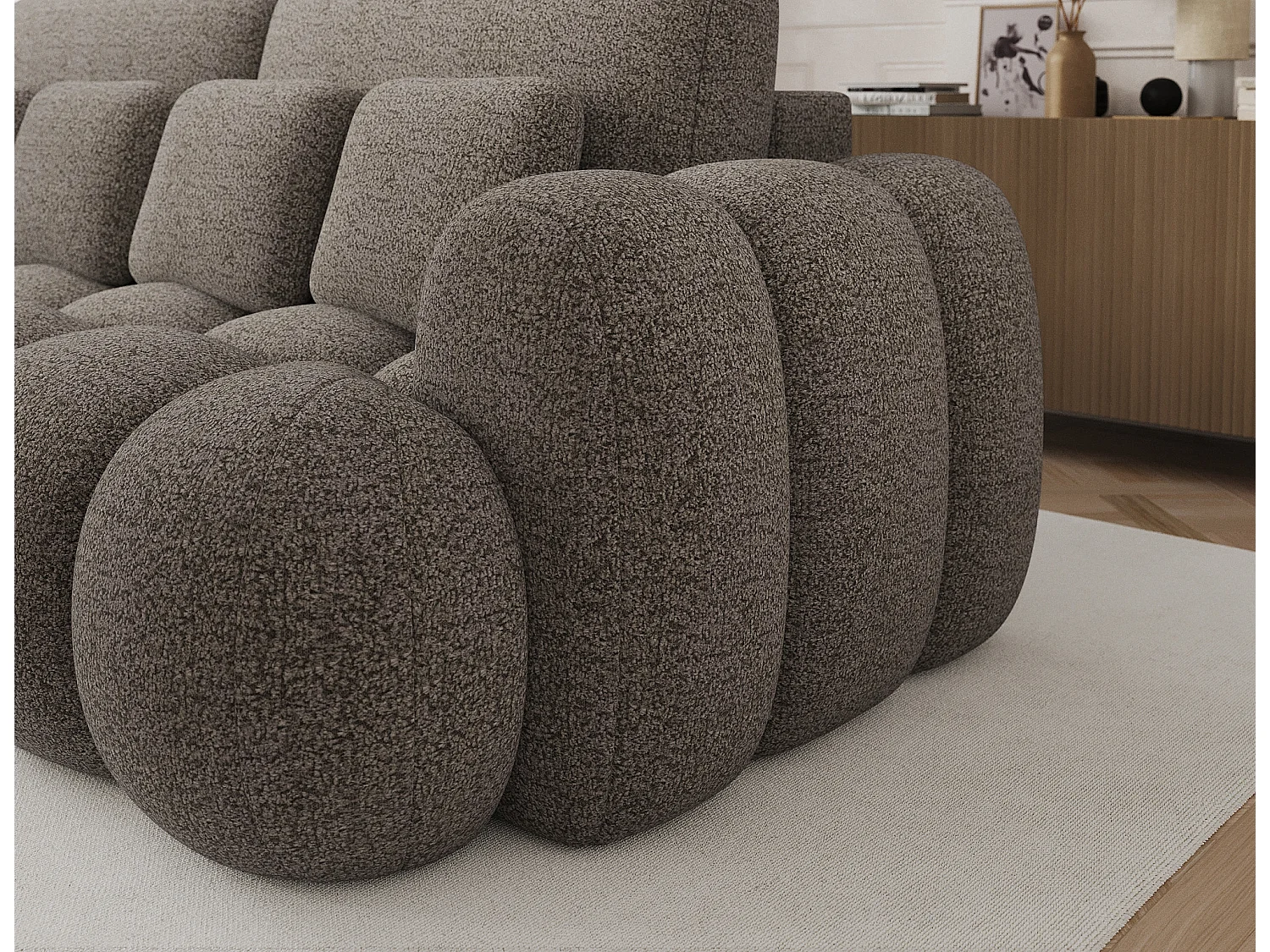 Canapé design COCOON – Le confort moderne au service de votre quotidien-Marron