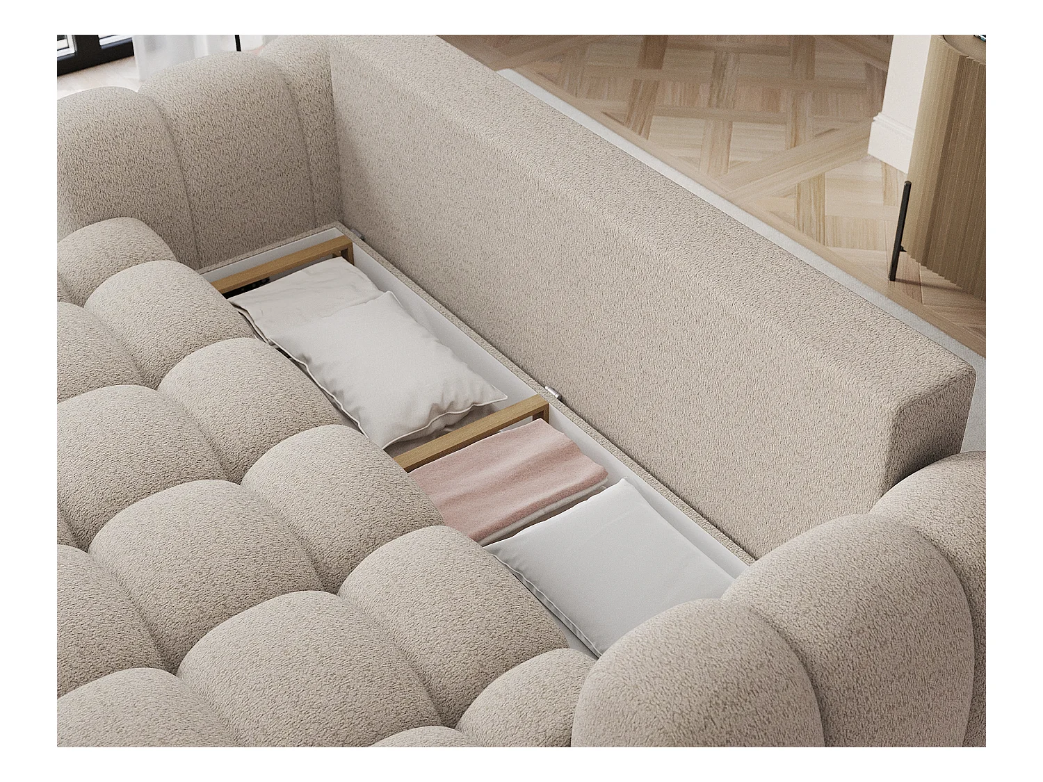 Canapé design COCOON – Le confort moderne au service de votre quotidien-Beige clair