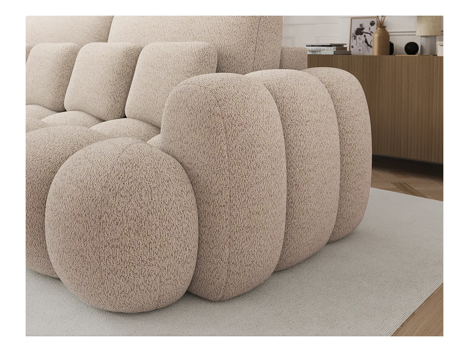 Canapé design COCOON – Le confort moderne au service de votre quotidien-Beige clair