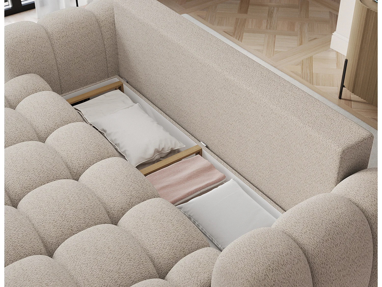 Canapé design COCOON – Le confort moderne au service de votre quotidien-Beige clair