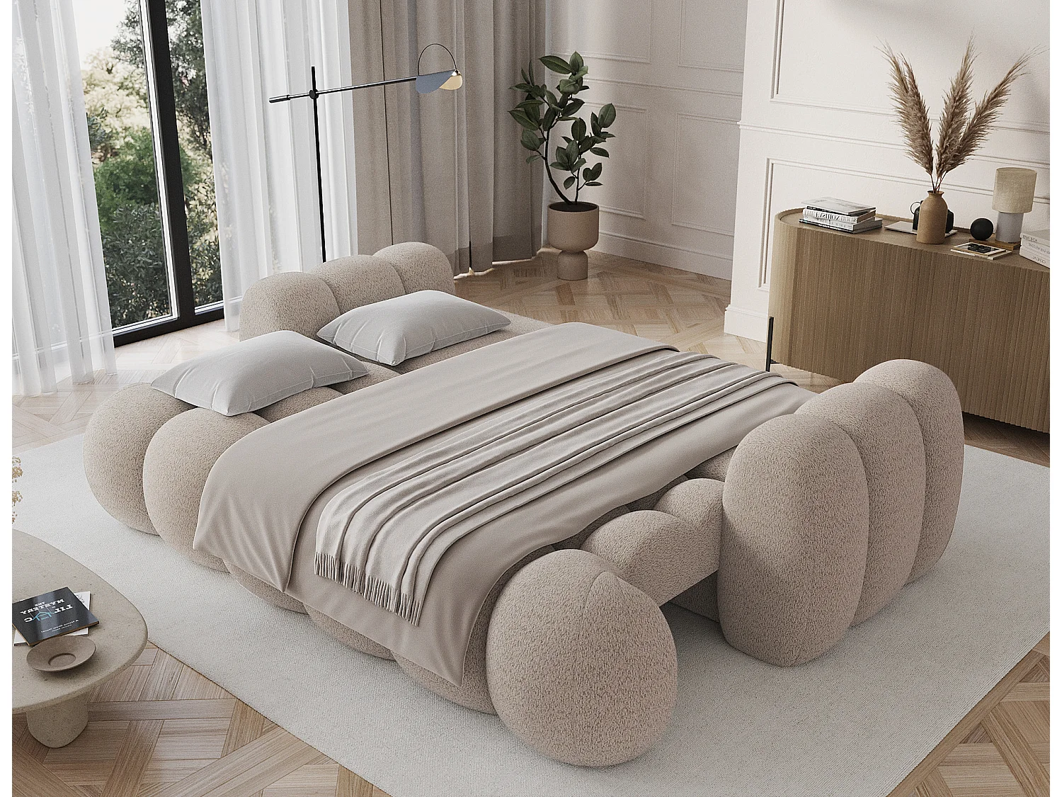 Canapé design COCOON – Le confort moderne au service de votre quotidien-Beige clair