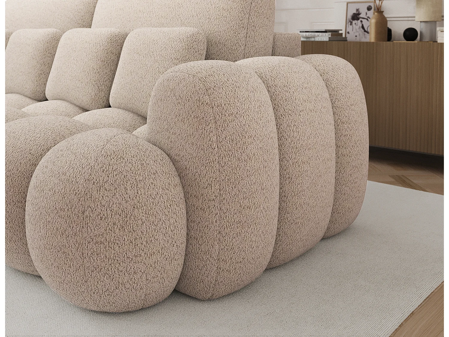 Canapé design COCOON – Le confort moderne au service de votre quotidien-Beige clair