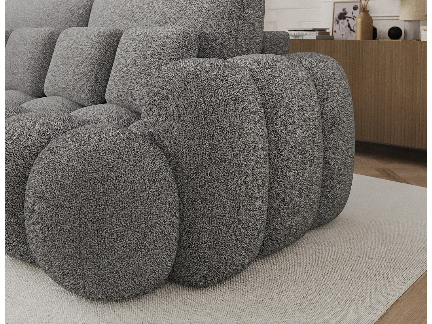 Canapé design COCOON – Le confort moderne au service de votre quotidien-Gris