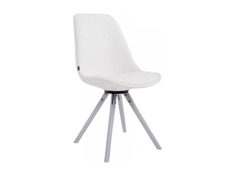 chaise salle à manger - Similicuir & Blanc - Blanc - Calais