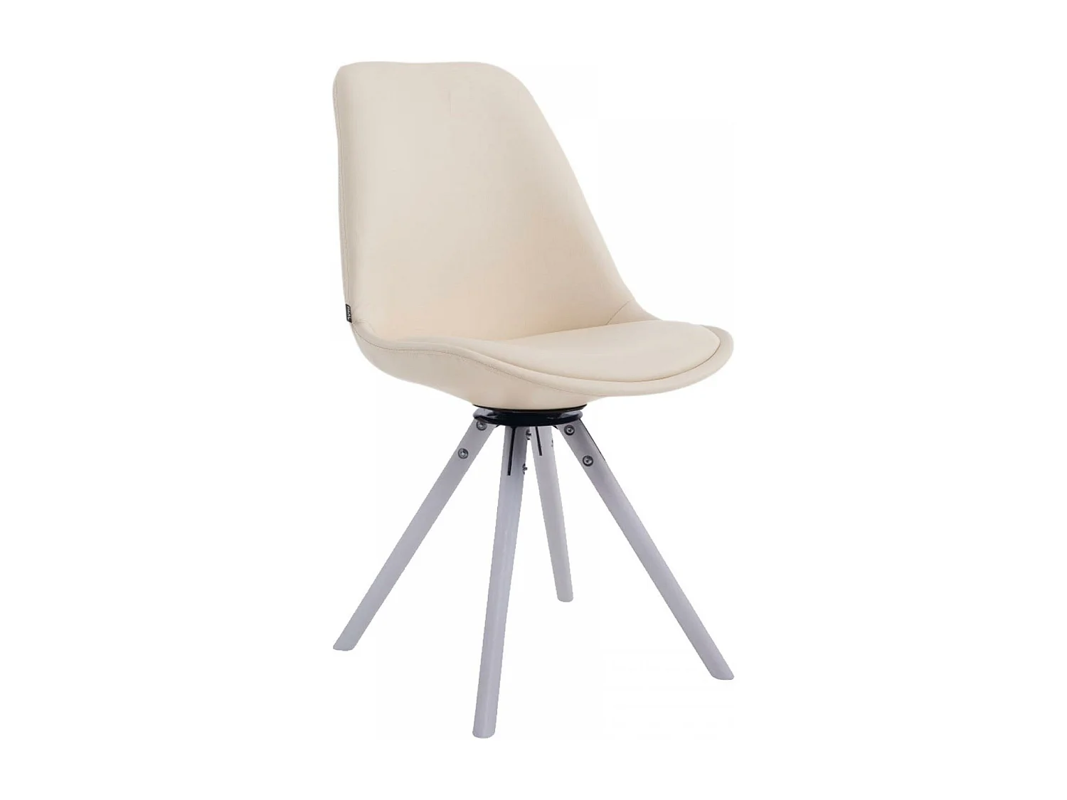 chaise salle à manger - Similicuir & Blanc - Crème - Calais