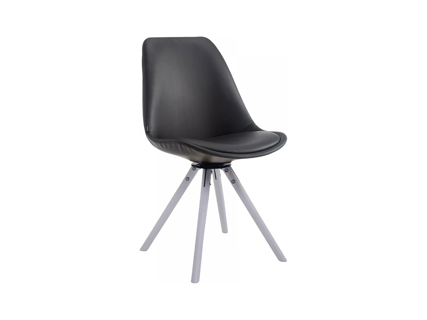 chaise salle à manger - Similicuir & Blanc - Noir - Calais