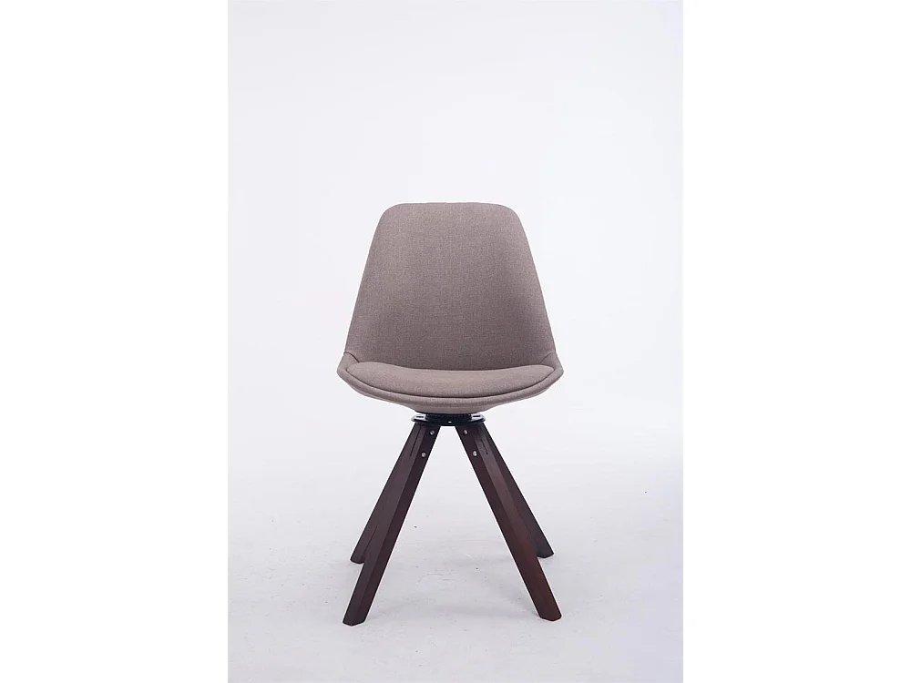 Esszimmerstuhl - Stoff & walnuss - taupe - Troyes