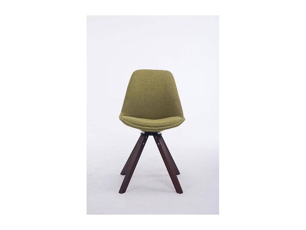 chaise salle à manger - Tissu & Noyer - Vert - Troyes