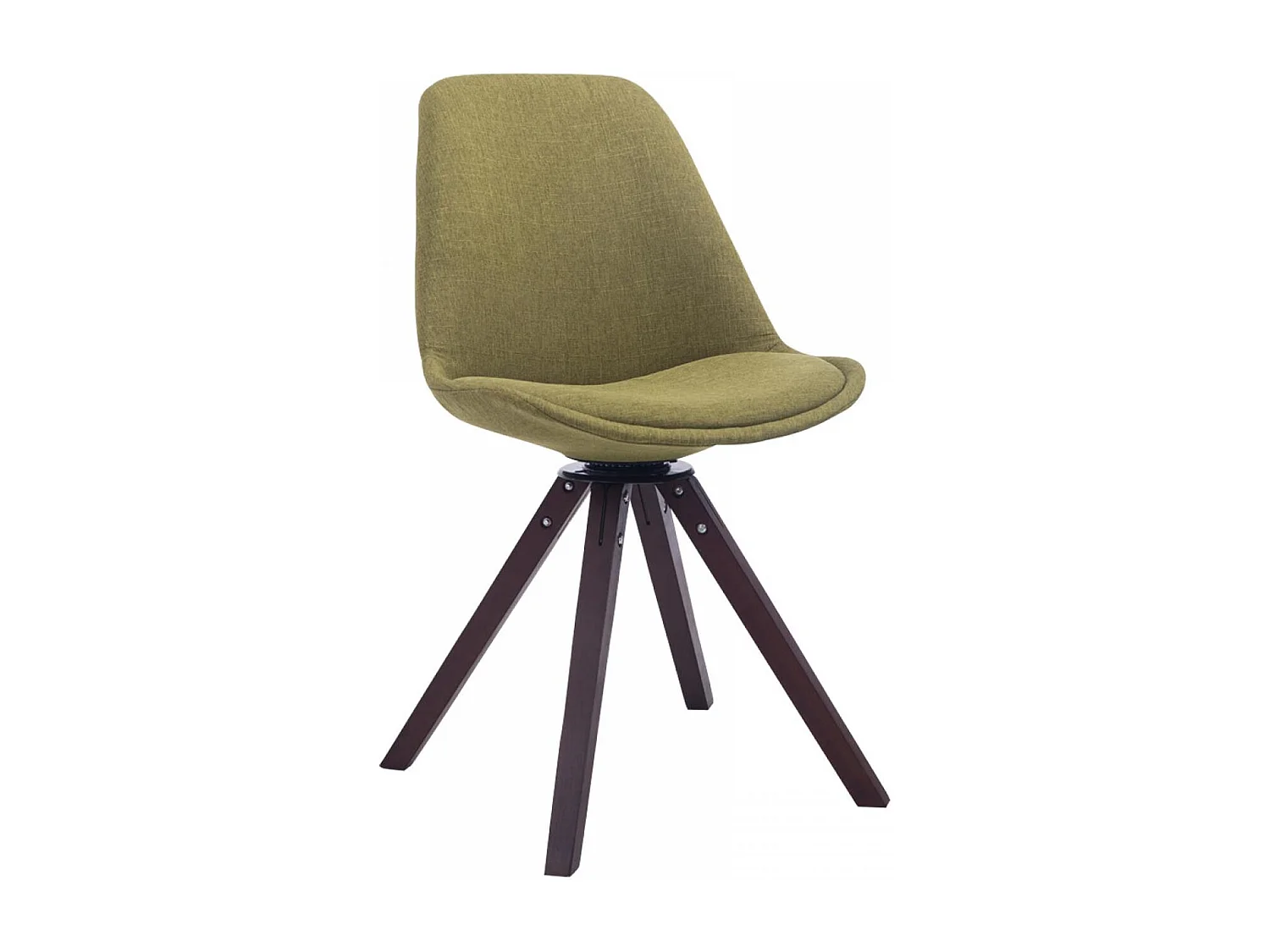 chaise salle à manger - Tissu & Noyer - Vert - Troyes