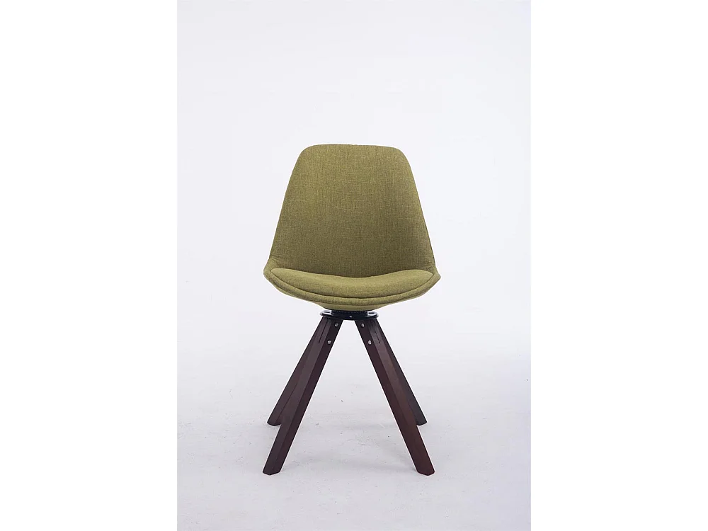 chaise salle à manger - Tissu & Noyer - Vert - Troyes