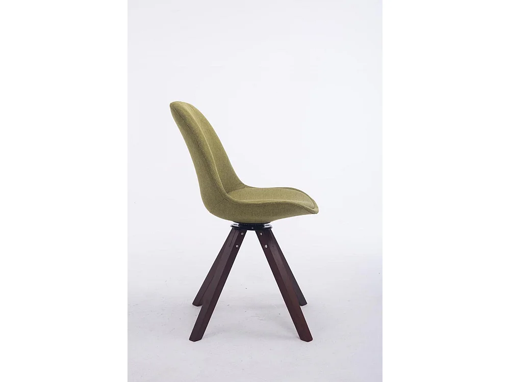chaise salle à manger - Tissu & Noyer - Vert - Troyes