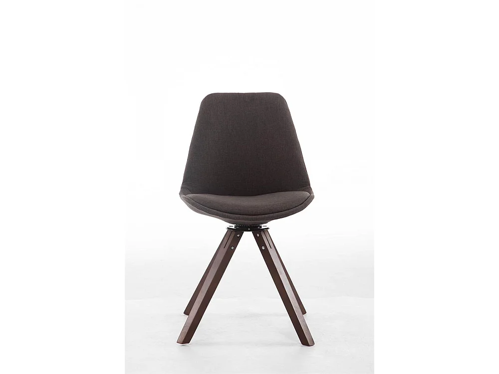 chaise salle à manger - Tissu & Noyer - Gris foncé - Troyes