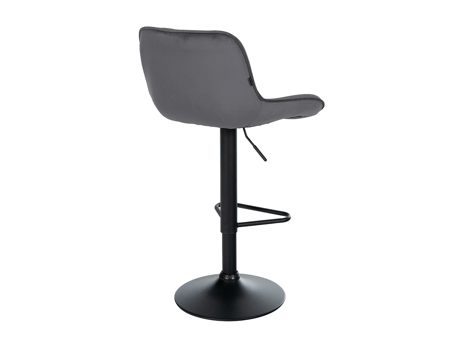 Tabouret de bar - Velours - Gris foncé - Kasson