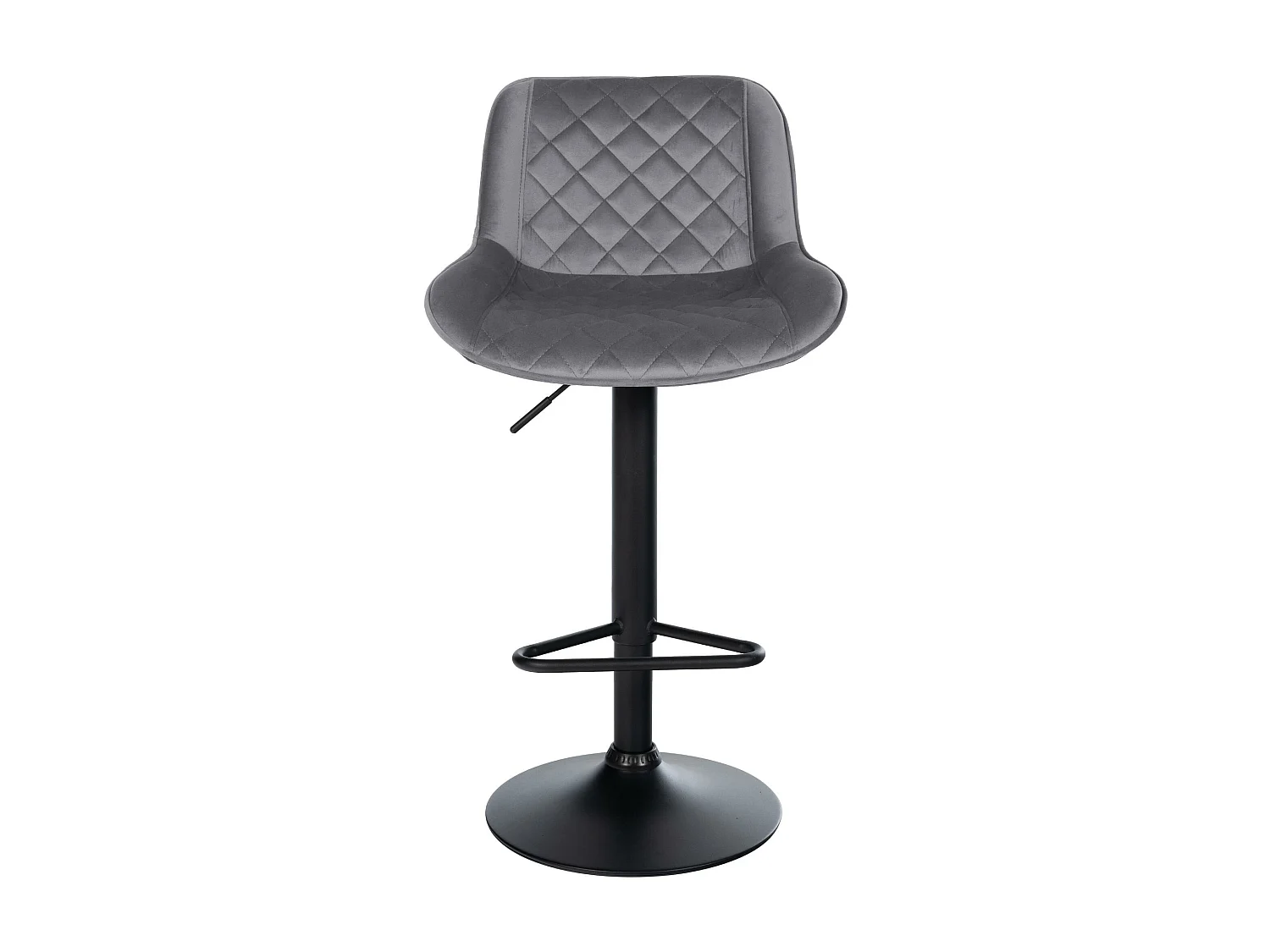 Tabouret de bar - Velours - Gris foncé - Kasson