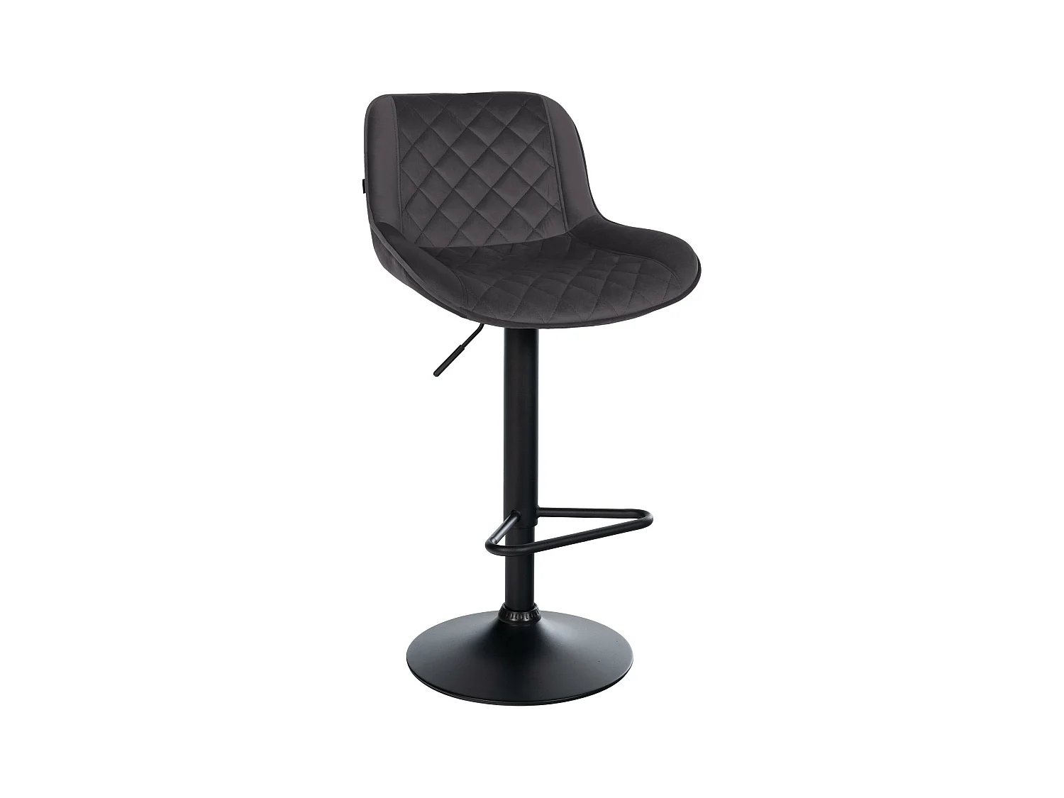 Tabouret de bar - Velours - Noir - Kasson