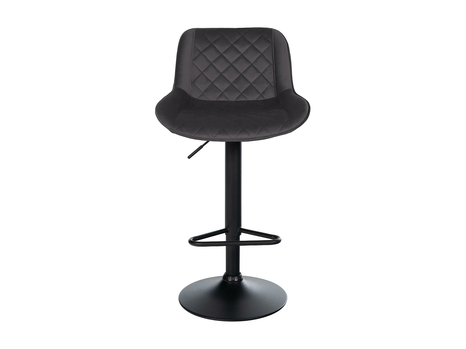 Tabouret de bar - Velours - Noir - Kasson