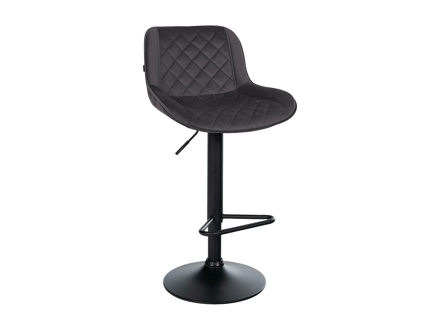 Tabouret de bar - Velours - Noir - Kasson