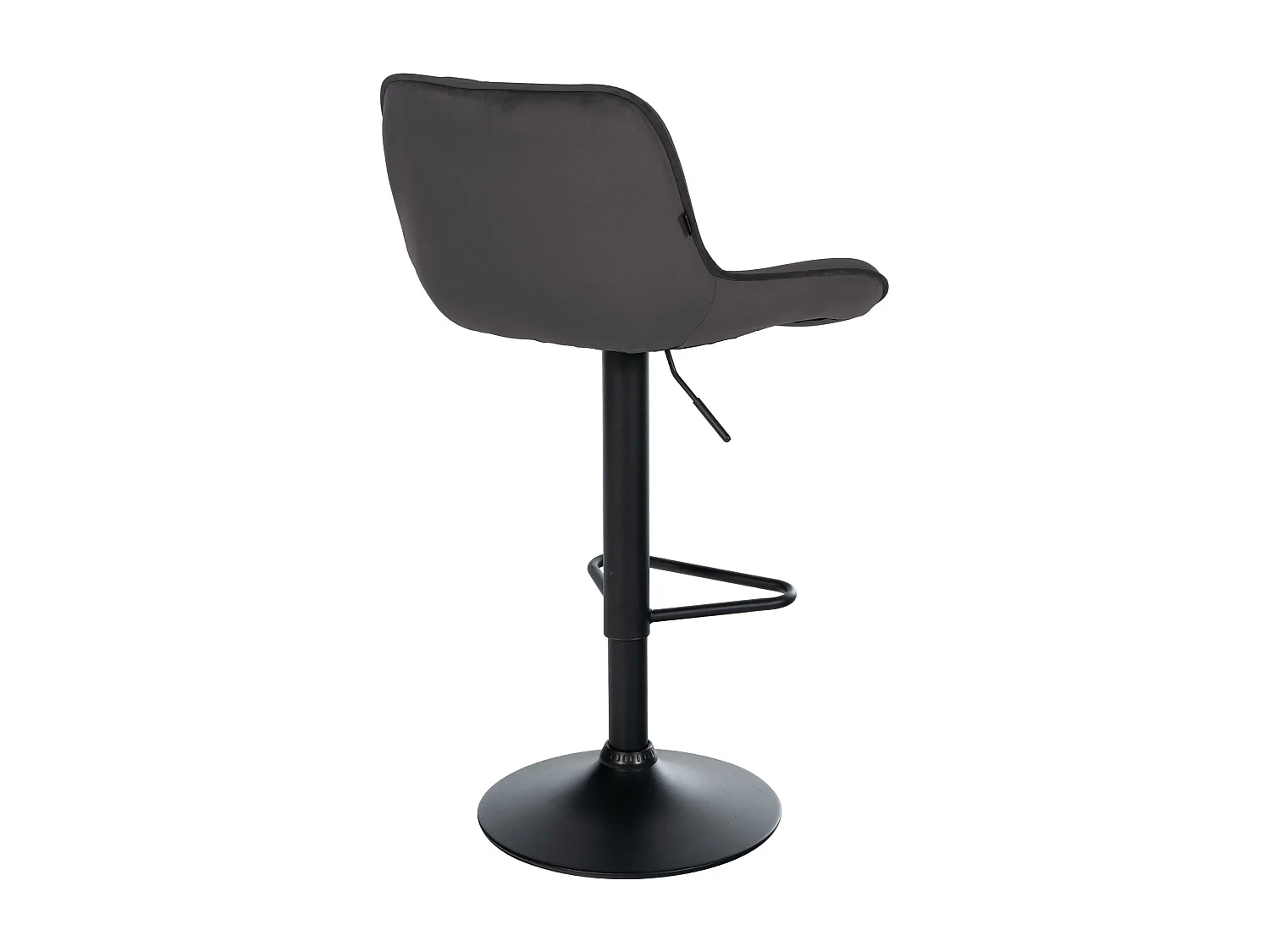 Tabouret de bar - Velours - Noir - Kasson