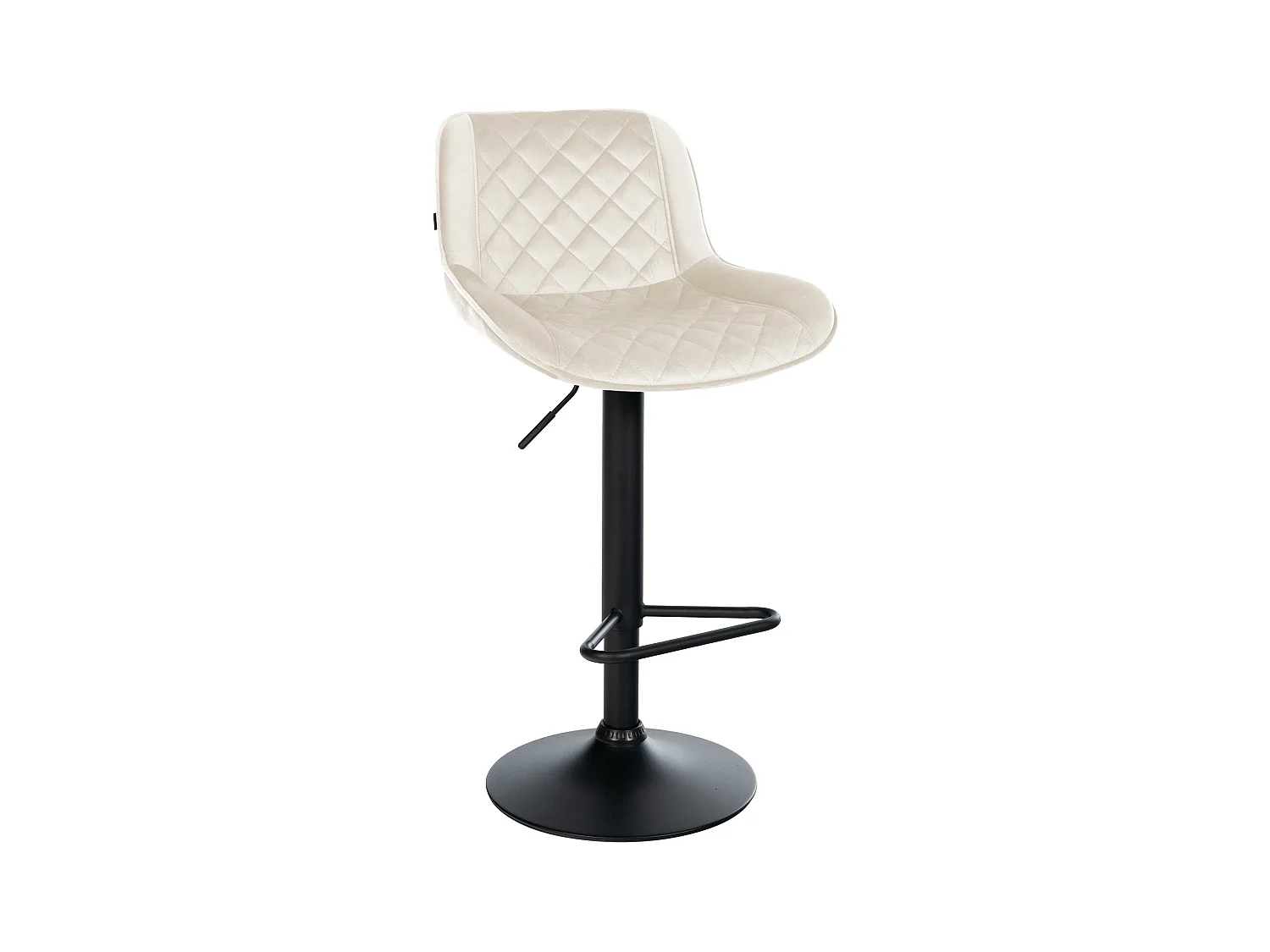 Tabouret de bar - Velours - Crème - Kasson