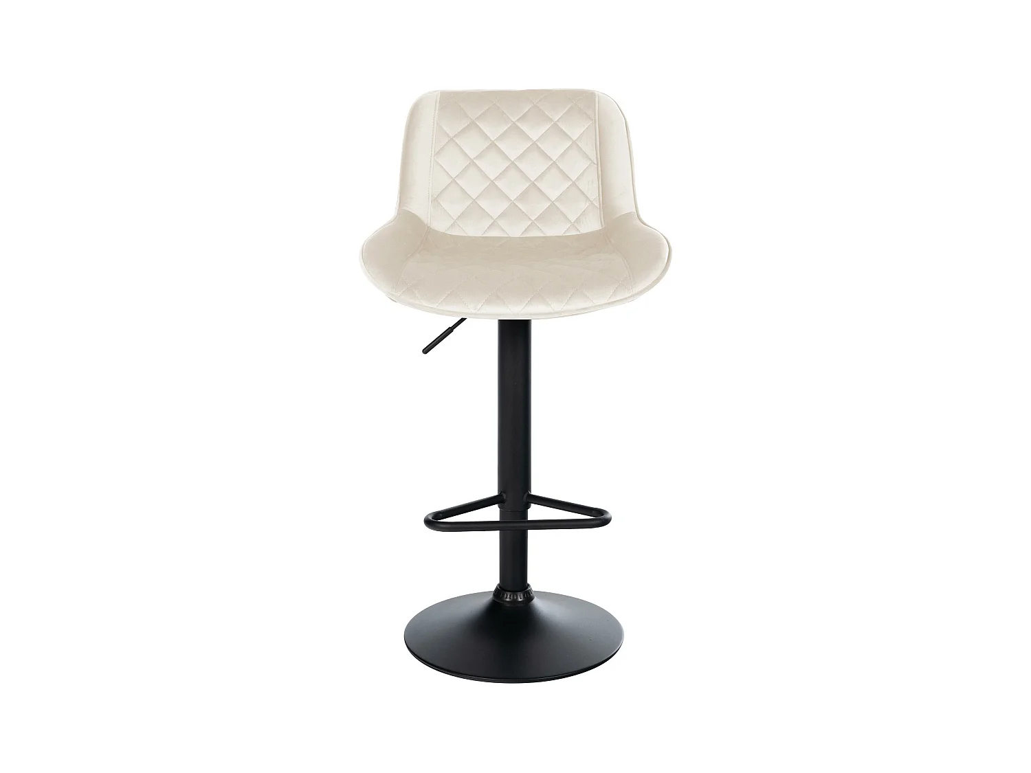 Tabouret de bar - Velours - Crème - Kasson