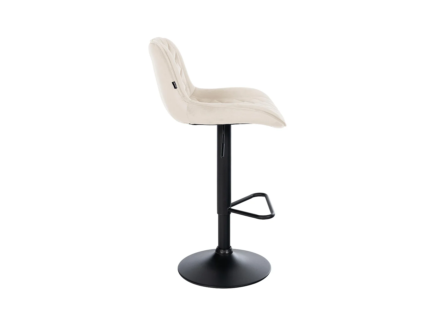 Tabouret de bar - Velours - Crème - Kasson