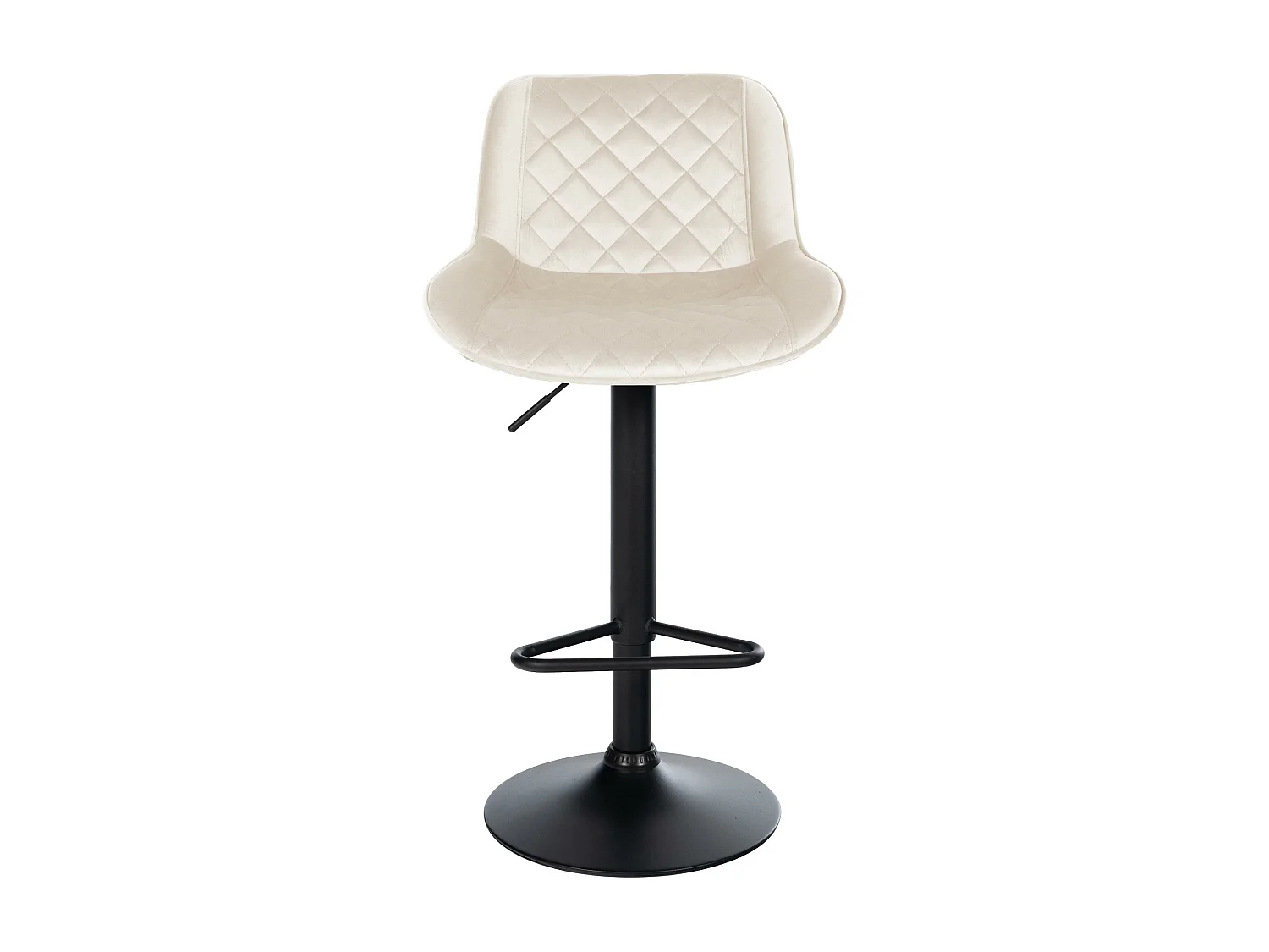 Tabouret de bar - Velours - Crème - Kasson