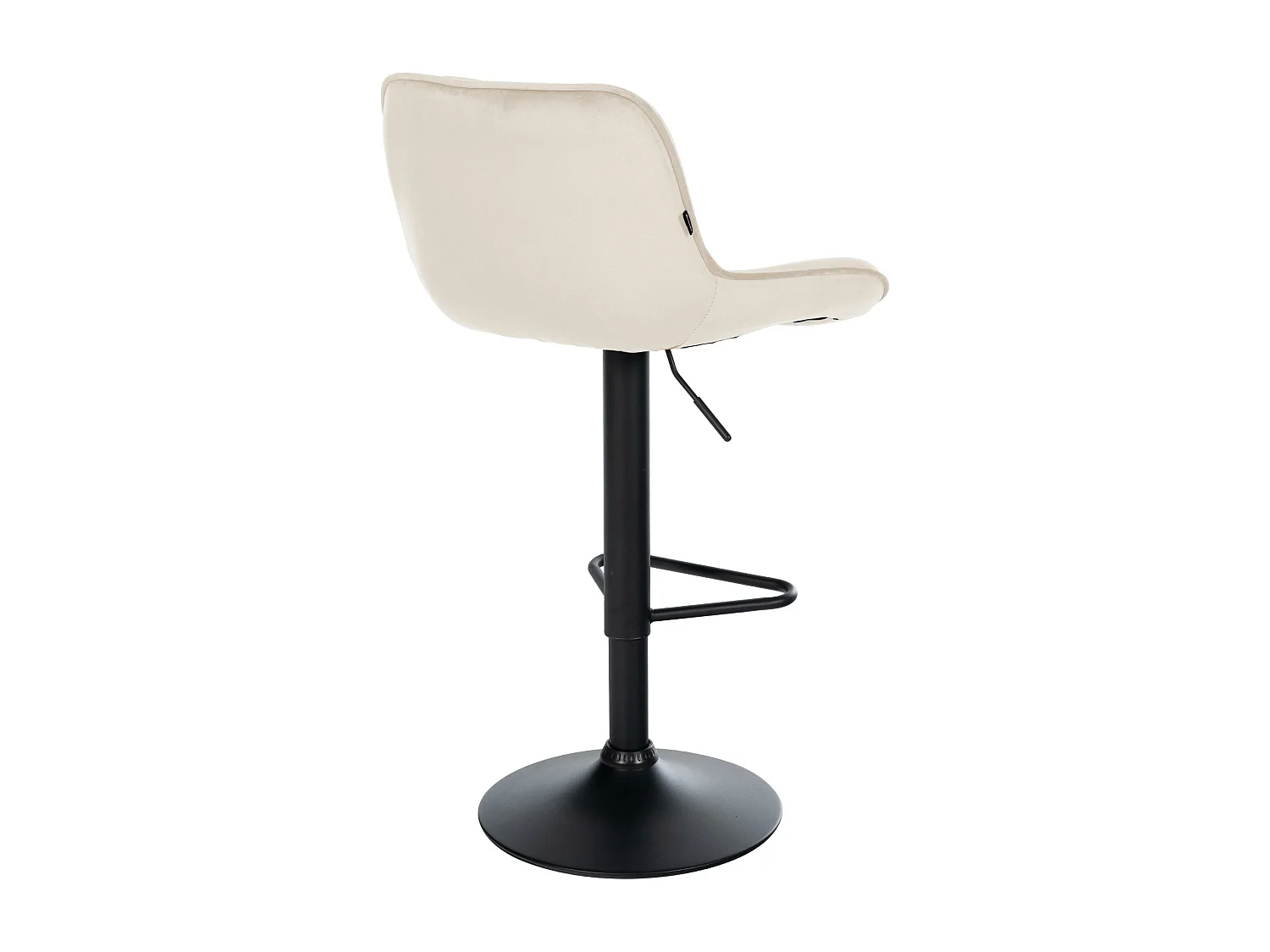 Tabouret de bar - Velours - Crème - Kasson