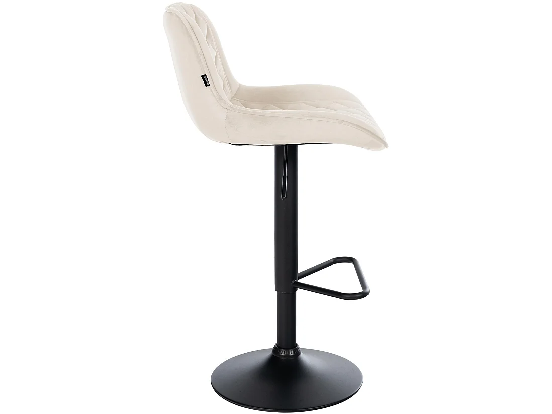 Tabouret de bar - Velours - Crème - Kasson