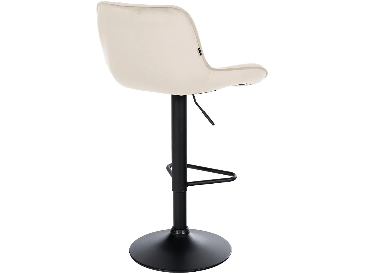 Tabouret de bar - Velours - Crème - Kasson