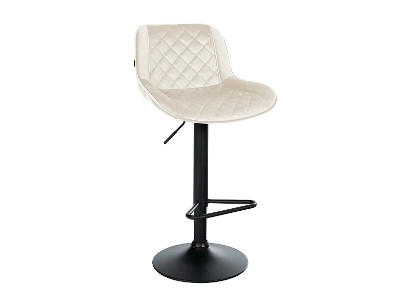 Tabouret de bar - Velours - Crème - Kasson