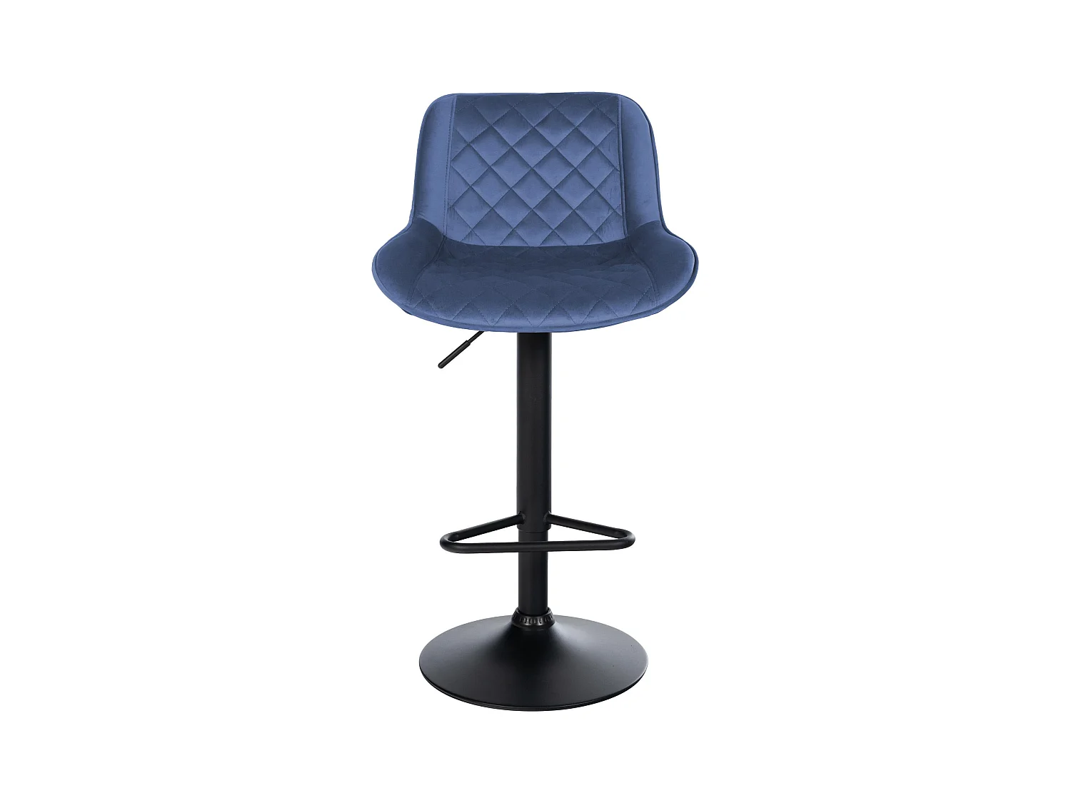 Tabouret de bar - Velours - Bleu - Kasson