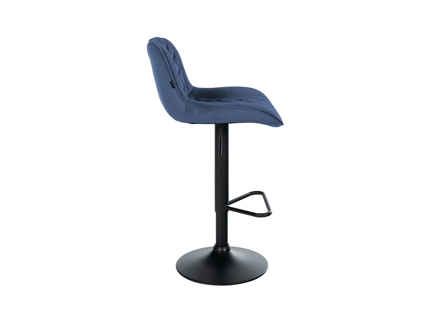 Tabouret de bar - Velours - Bleu - Kasson