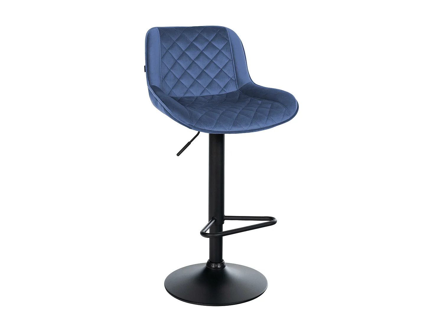 Tabouret de bar - Velours - Bleu - Kasson