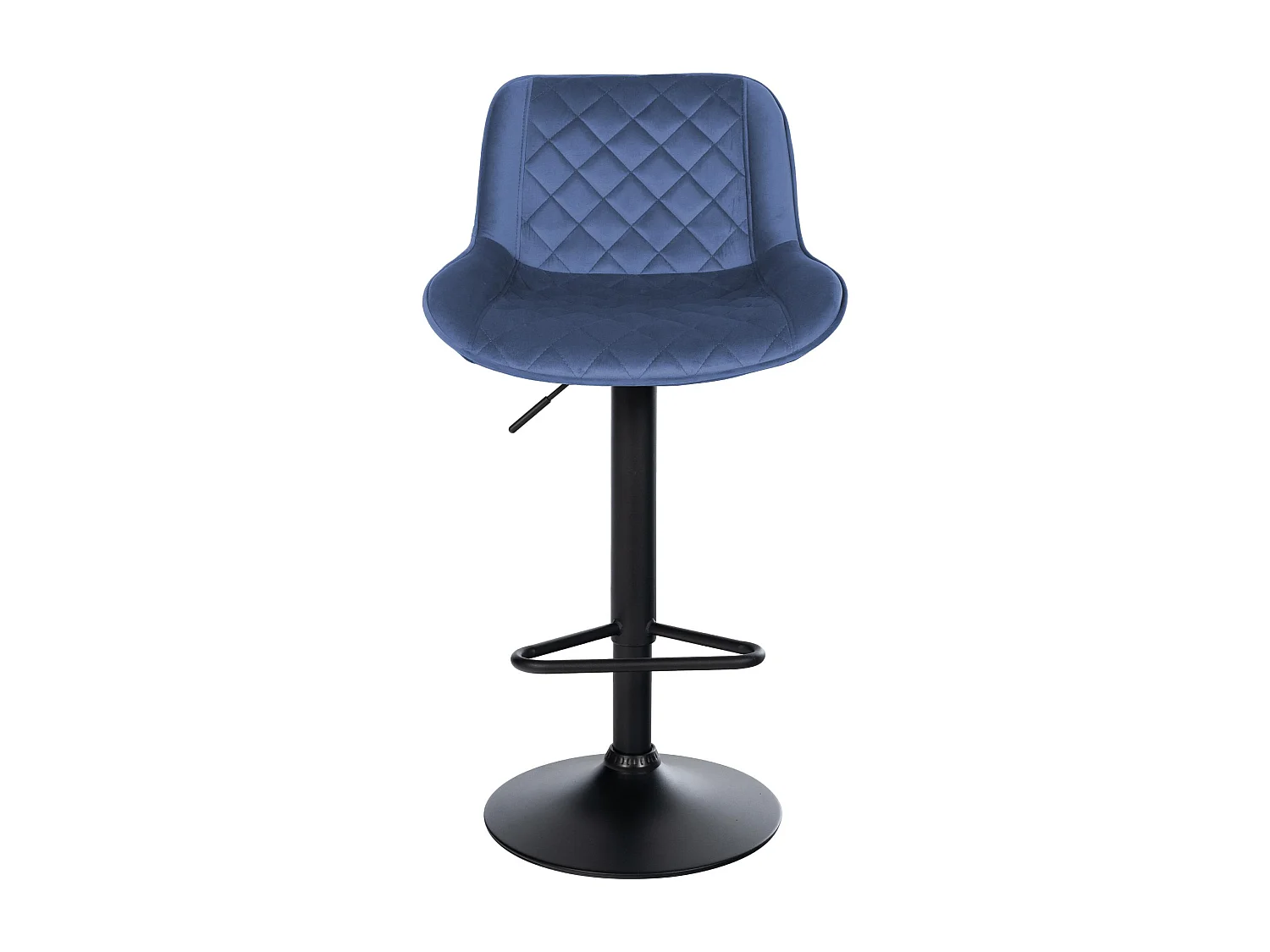 Tabouret de bar - Velours - Bleu - Kasson