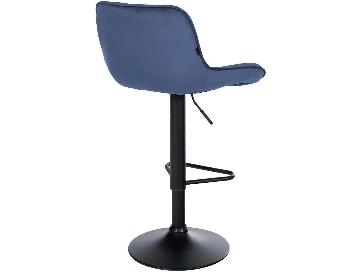 Tabouret de bar - Velours - Bleu - Kasson