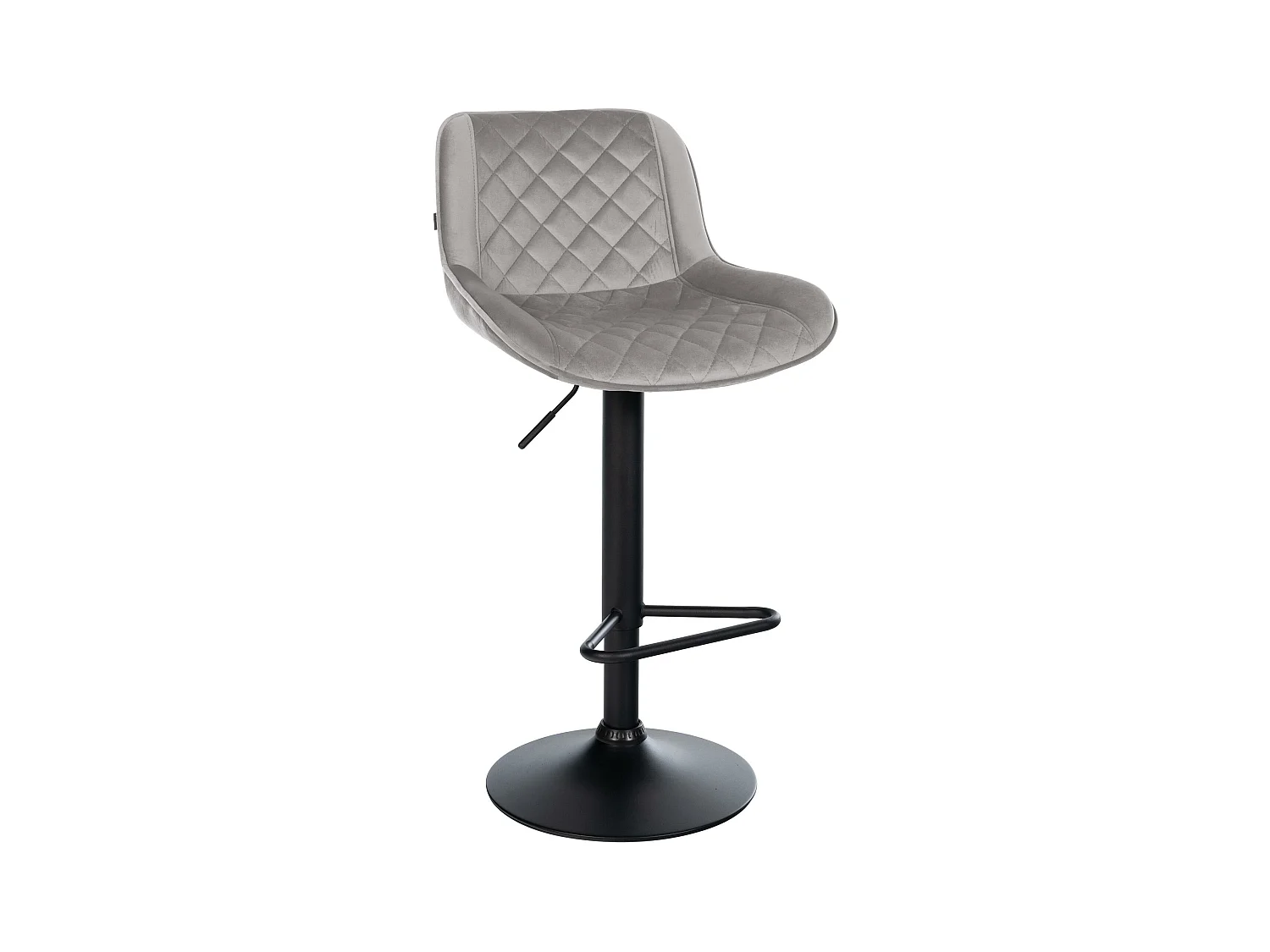 Tabouret de bar - Velours - Gris - Kasson
