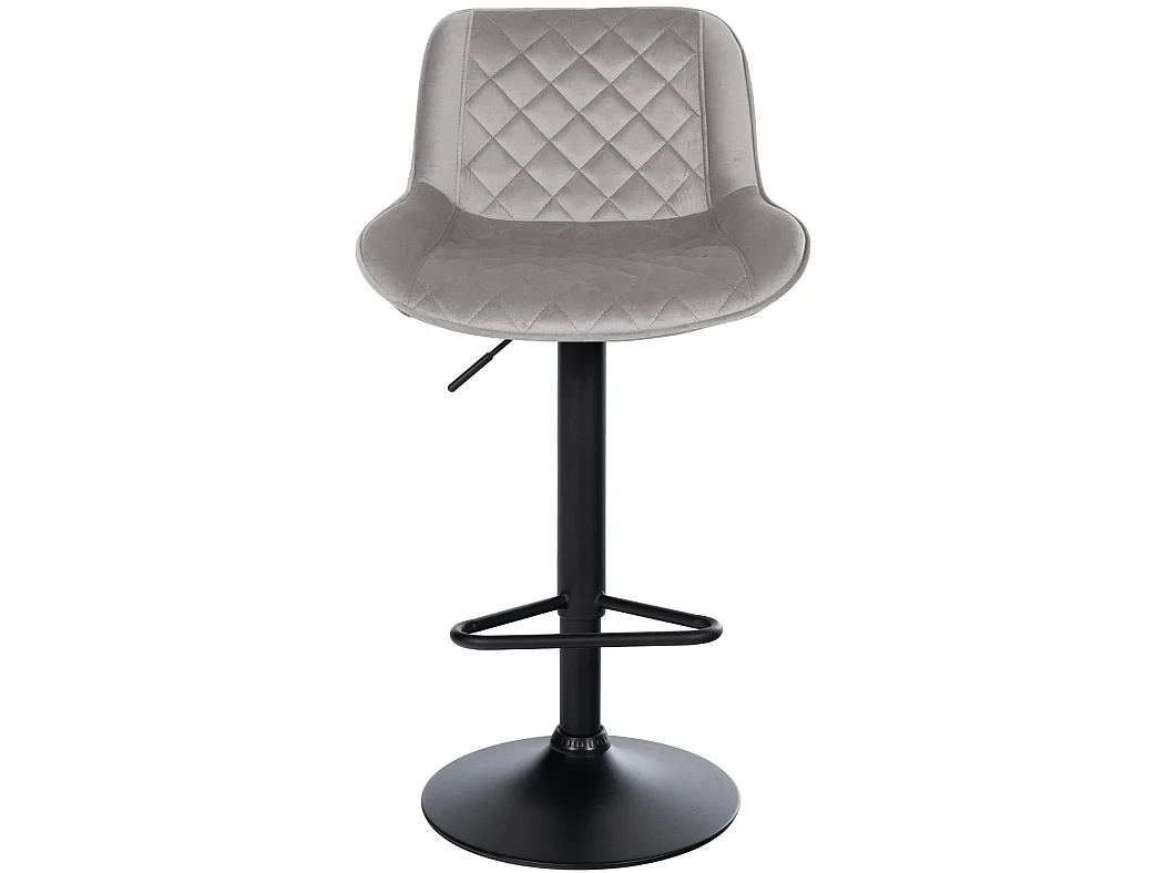 Tabouret de bar - Velours - Gris - Kasson