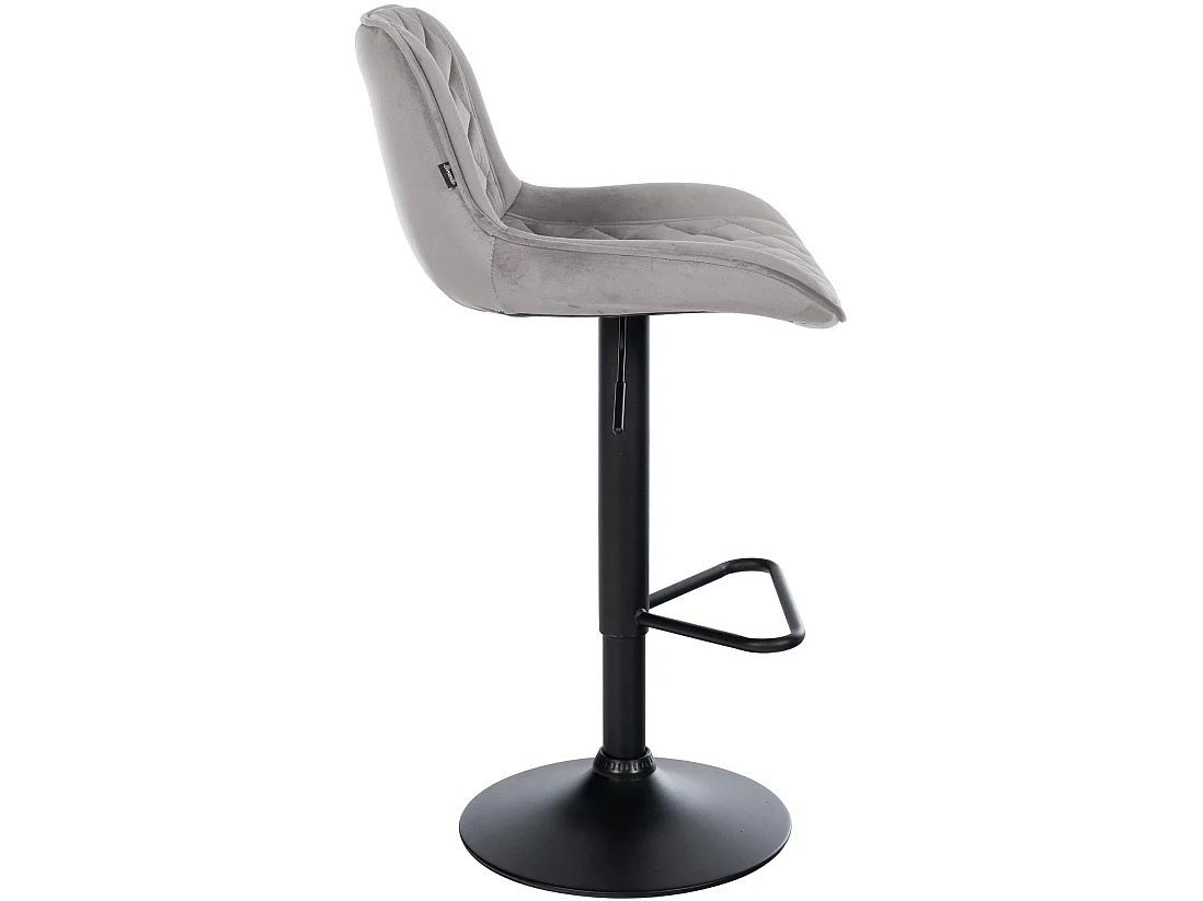 Tabouret de bar - Velours - Gris - Kasson