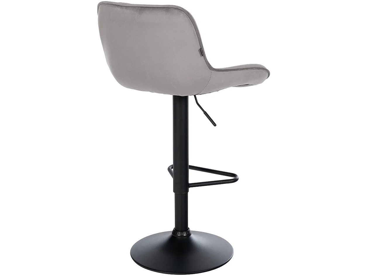 Tabouret de bar - Velours - Gris - Kasson