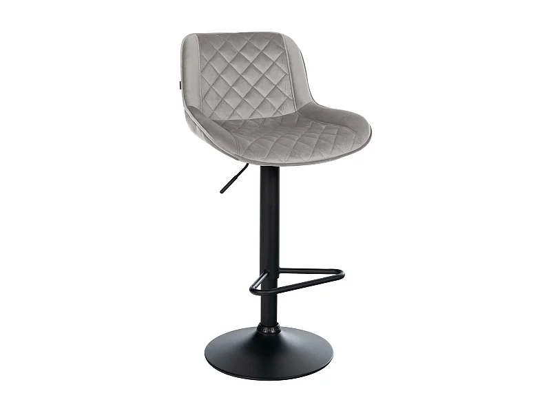 Tabouret de bar - Velours - Gris - Kasson