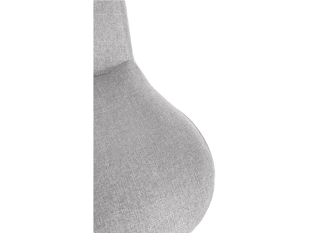 Lot de 2  Tabouret de bar - Tissu - Gris clair - Solon