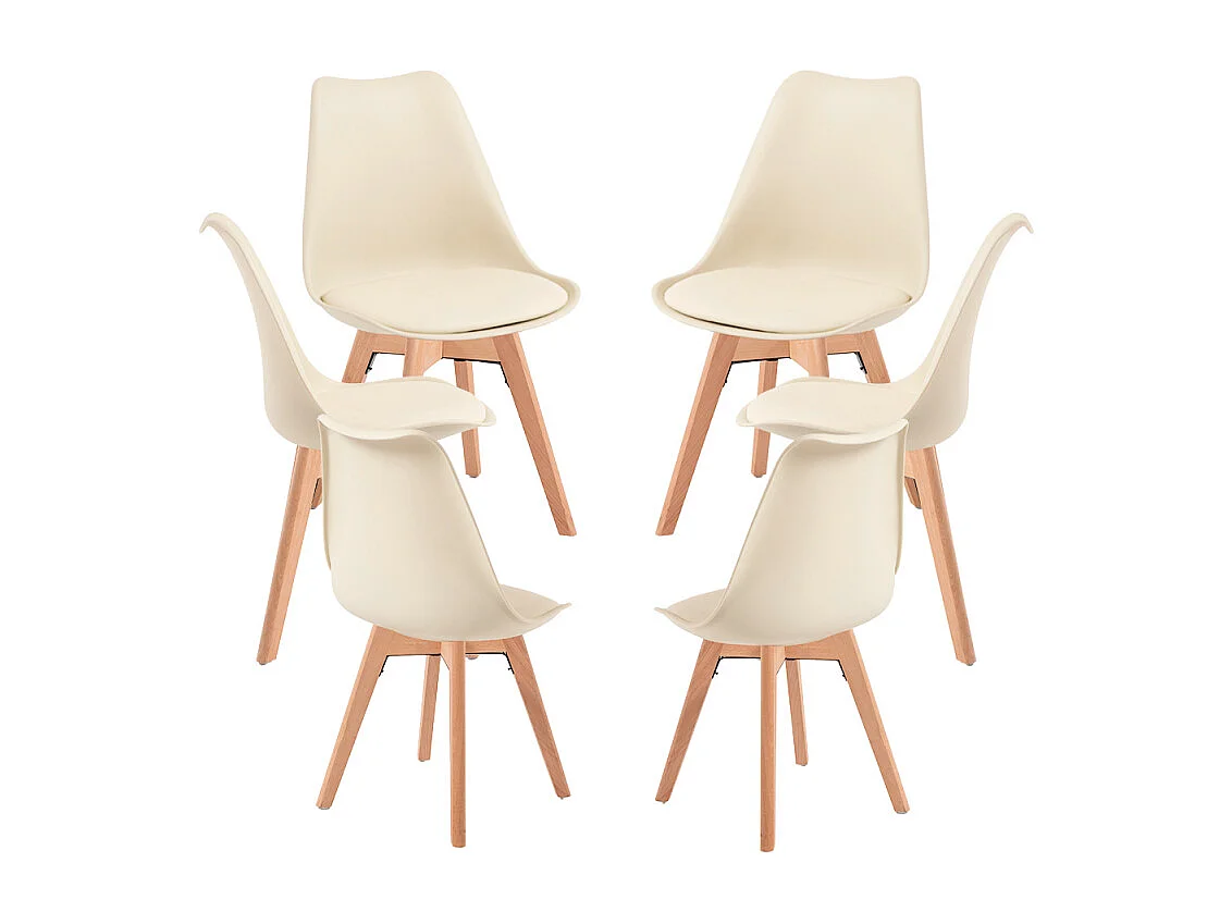 Packs Sillas Comedor - Pack 6 Sillas Synk Basic - Mousse Limón