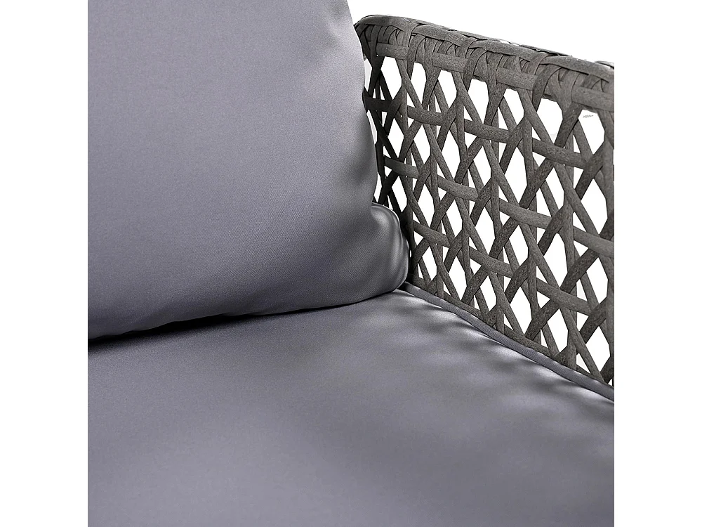 Balancelle de jardin double en rotin synthétique balançoire suspendue pour le jardin avec coussins et 2 chaînes sans cadre coussins amovibles et lavables gris