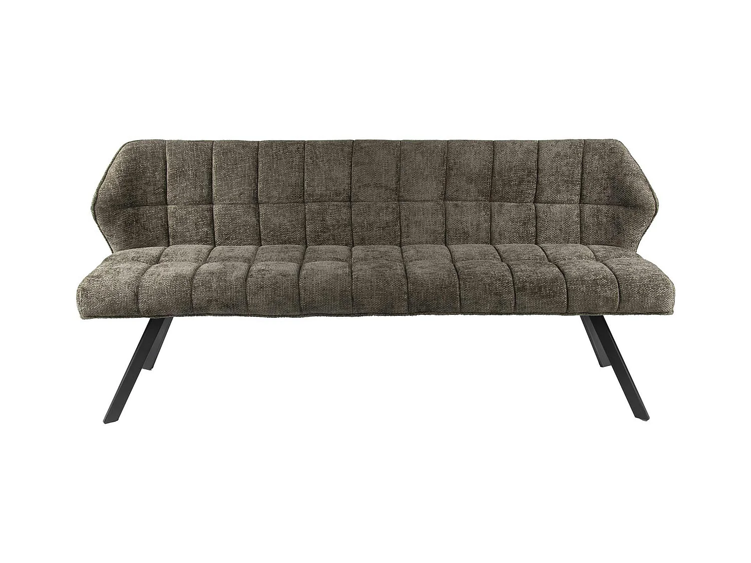 Banc de table en velours texturé taupe 180 cm MELBOURNE