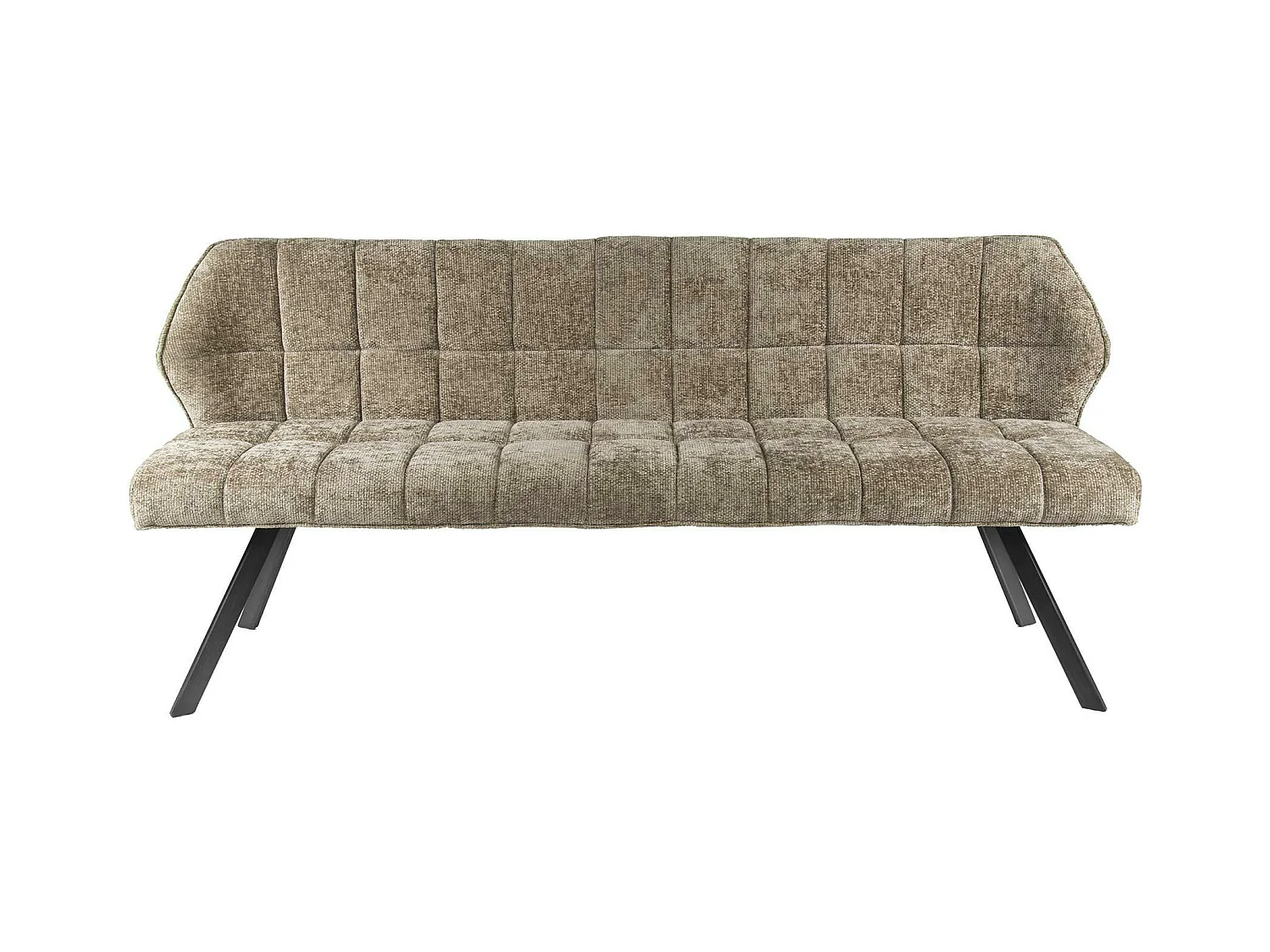 Banc de table en velours texturé beige nacré 180 cm MELBOURNE